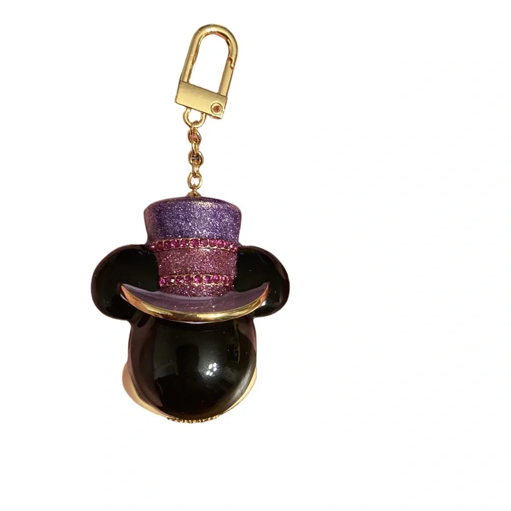 Disney BaubleBar Halloween Mickey Mouse Top Hat Bag Charm Keychain NIB - Picture 2 of 4